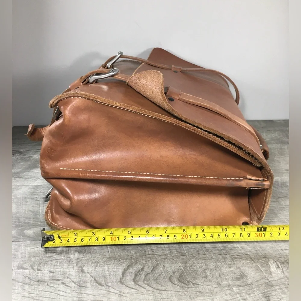 Kendal & Hyde Co Satchel Saddle Tanned Leather Shoulder Messenger Carryall Bag